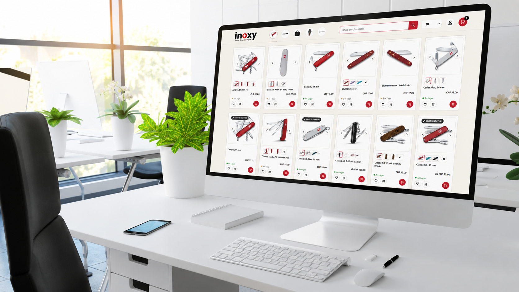 Shopify Projekt inoxy.ch